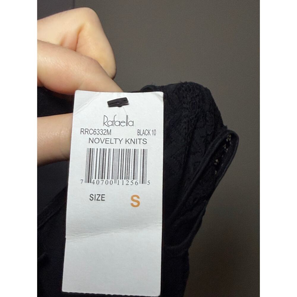 Rafaella Black Top Brand New Lacy/Knit - Picture 5 of 5